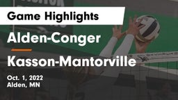 Alden-Conger  vs Kasson-Mantorville Game Highlights - Oct. 1, 2022