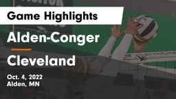 Alden-Conger  vs Cleveland  Game Highlights - Oct. 4, 2022