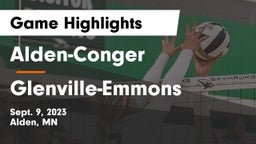 Alden-Conger  vs Glenville-Emmons Game Highlights - Sept. 9, 2023