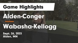 Alden-Conger  vs Wabasha-Kellogg  Game Highlights - Sept. 26, 2023