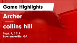 Archer  vs collins hill Game Highlights - Sept. 7, 2019