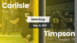 Matchup: Carlisle vs. Timpson  2017