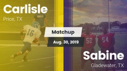 Matchup: Carlisle vs. Sabine  2019