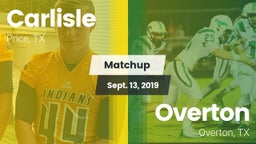 Matchup: Carlisle vs. Overton  2019