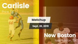 Matchup: Carlisle vs. New Boston  2019