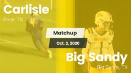 Matchup: Carlisle vs. Big Sandy  2020