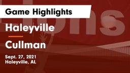 Haleyville  vs Cullman Game Highlights - Sept. 27, 2021