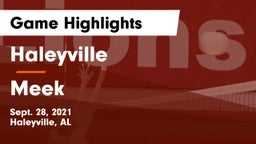 Haleyville  vs Meek Game Highlights - Sept. 28, 2021