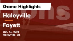 Haleyville  vs Fayett Game Highlights - Oct. 13, 2021