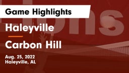 Haleyville  vs Carbon Hill Game Highlights - Aug. 25, 2022