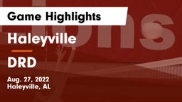 Haleyville  vs DRD Game Highlights - Aug. 27, 2022