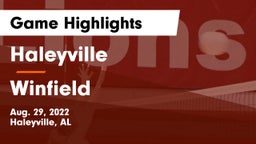 Haleyville  vs Winfield  Game Highlights - Aug. 29, 2022