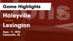 Haleyville  vs Lexington  Game Highlights - Sept. 17, 2022