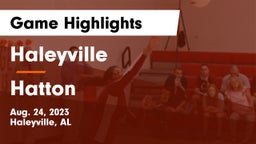 Haleyville  vs Hatton  Game Highlights - Aug. 24, 2023