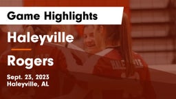 Haleyville  vs Rogers  Game Highlights - Sept. 23, 2023