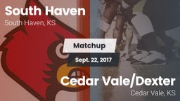 Matchup: South Haven vs. Cedar Vale/Dexter  2017