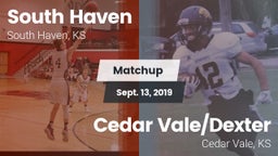 Matchup: South Haven vs. Cedar Vale/Dexter  2019