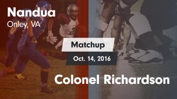 Matchup: Nandua vs. Colonel Richardson 2016