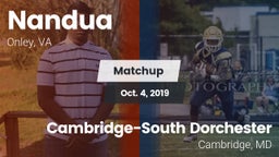 Matchup: Nandua vs. Cambridge-South Dorchester  2019