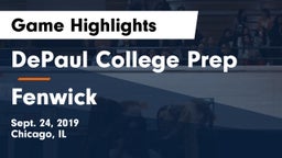 DePaul College Prep  vs Fenwick  Game Highlights - Sept. 24, 2019