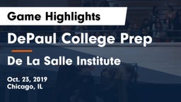 DePaul College Prep  vs De La Salle Institute Game Highlights - Oct. 23, 2019