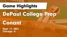 DePaul College Prep  vs Conant  Game Highlights - Sept. 11, 2021