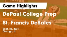 DePaul College Prep  vs St. Francis DeSales Game Highlights - Sept. 28, 2021