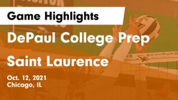 DePaul College Prep  vs Saint Laurence  Game Highlights - Oct. 12, 2021