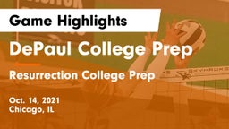 DePaul College Prep  vs Resurrection College Prep  Game Highlights - Oct. 14, 2021