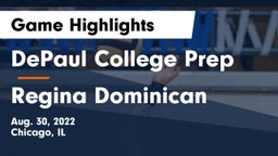 DePaul College Prep  vs Regina Dominican Game Highlights - Aug. 30, 2022
