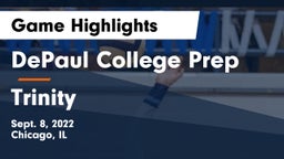 DePaul College Prep  vs Trinity Game Highlights - Sept. 8, 2022