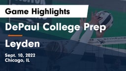 DePaul College Prep  vs Leyden  Game Highlights - Sept. 10, 2022