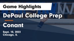 DePaul College Prep  vs Conant Game Highlights - Sept. 10, 2022