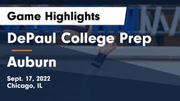 DePaul College Prep  vs Auburn  Game Highlights - Sept. 17, 2022