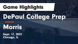 DePaul College Prep  vs Morris Game Highlights - Sept. 17, 2022
