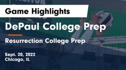 DePaul College Prep  vs Resurrection College Prep  Game Highlights - Sept. 20, 2022