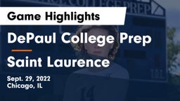 DePaul College Prep  vs Saint Laurence  Game Highlights - Sept. 29, 2022