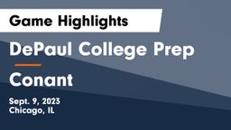 DePaul College Prep  vs Conant  Game Highlights - Sept. 9, 2023