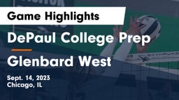 DePaul College Prep vs Glenbard West  Game Highlights - Sept. 14, 2023