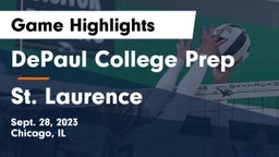 DePaul College Prep vs St. Laurence  Game Highlights - Sept. 28, 2023