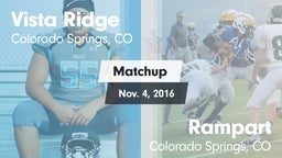 Matchup: Vista Ridge High vs. Rampart  2016