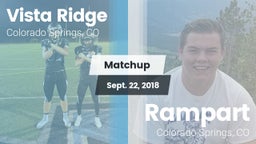 Matchup: Vista Ridge High vs. Rampart  2018