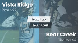 Matchup: Vista Ridge High vs. Bear Creek  2019