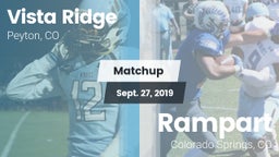 Matchup: Vista Ridge High vs. Rampart  2019