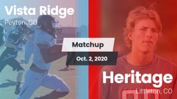 Matchup: Vista Ridge High vs. Heritage  2020