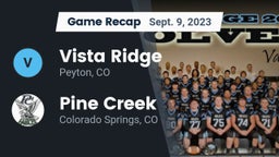 Recap: Vista Ridge  vs. Pine Creek  2023