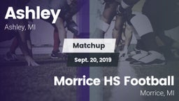 Matchup: Ashley vs. Morrice HS Football 2019