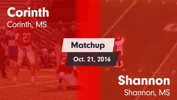 Matchup: Corinth vs. Shannon  2016