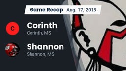 Recap: Corinth  vs. Shannon  2018