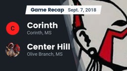Recap: Corinth  vs. Center Hill  2018